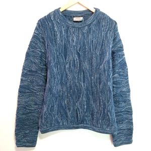 COOGI 3D KNIT MENS SZ SMALL CREW SWEATER